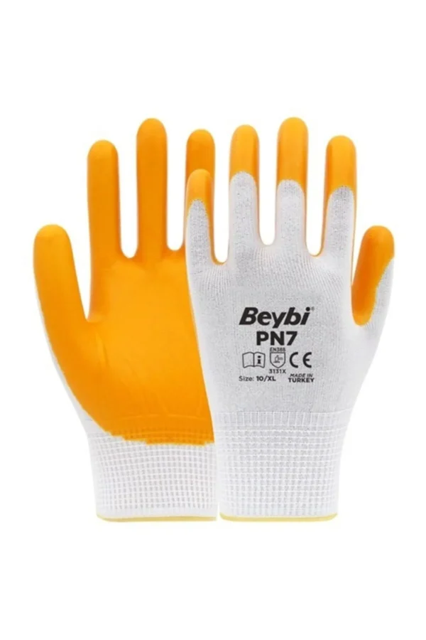 BEYBİ PN7 Polyester Örme Nitril Eldiven